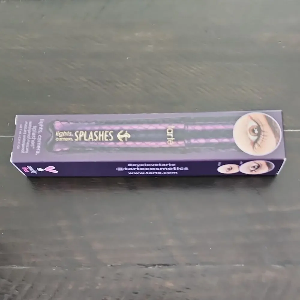 TARTE Lights, Camera, Splashes Waterproof Mascara Eyes Makeup Full Size Black